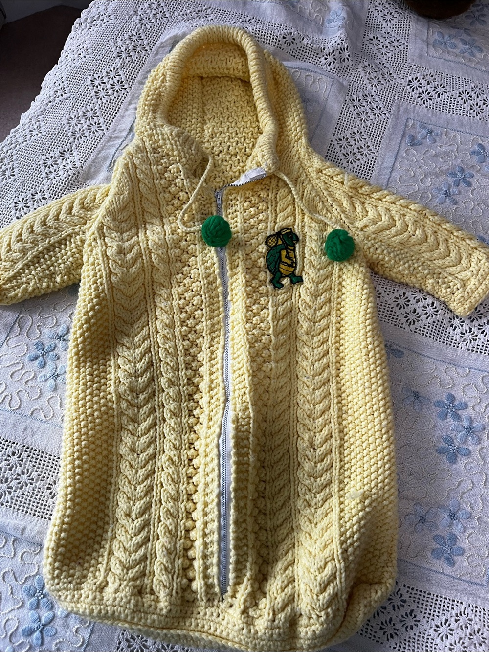 Handmade Baby Zip Sweater Sack